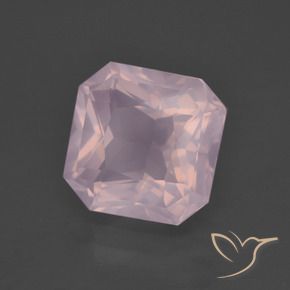Quarzo rosa Rosa gomma da masticare naturale da 5.31 ct, Ottagonale / Taglio smeraldo, Trasparente