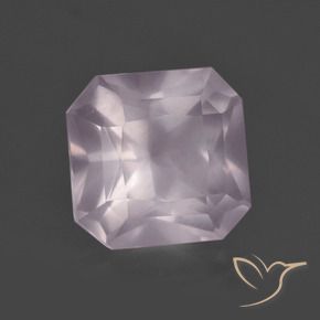 Quarzo rosa Rosa chiaro naturale da 5.13 ct, Ottagonale / Taglio smeraldo, Trasparente