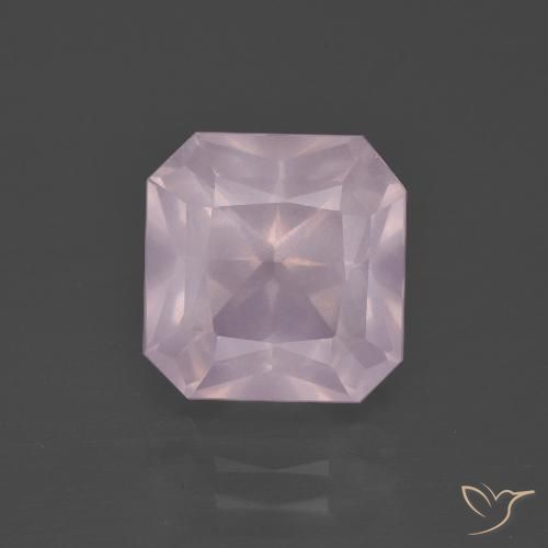 4.73ct Naturale Rosa gomma da masticare Quarzo rosa, Taglio smeraldo, Trasparente