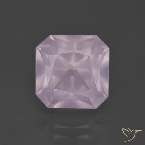 5.50ct Naturale Rosa Ciliegia Chiaro Quarzo rosa, Taglio smeraldo, Trasparente