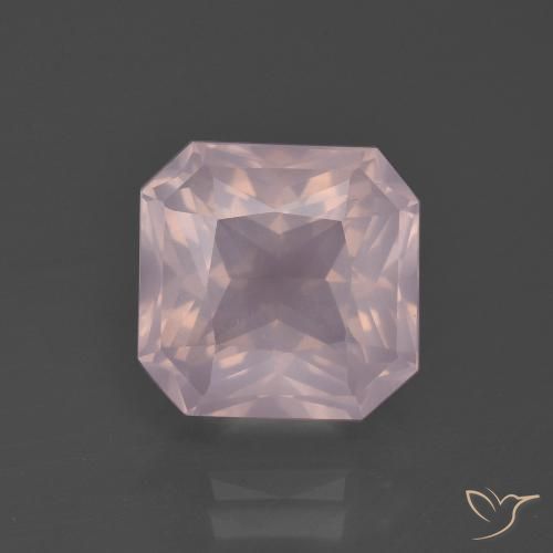 5.31ct Naturale Rosa chiaro Quarzo rosa, Taglio smeraldo, Trasparente