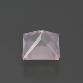 Quarzo rosa naturale rosa da 3,01 ct, quadrato, trasparente