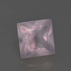 Quarzo rosa Rosa chiaro naturale da 3.23 ct, Quadrato, Trasparente