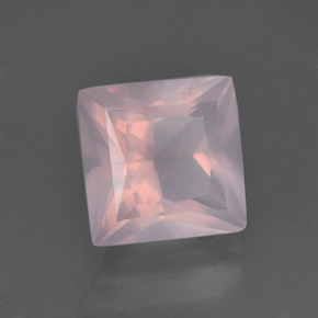 Quarzo rosa Rosa medio rosa naturale da 3.15 ct, Quadrato, Trasparente