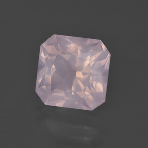 Quarzo rosa Rosa gomma da masticare naturale da 3.47 ct, Taglio smeraldo, Trasparente
