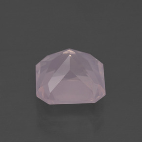 Quarzo rosa Rosa gomma da masticare naturale da 3.47 ct, Taglio smeraldo, Trasparente