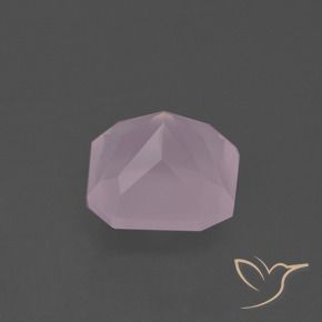 Quarzo rosa naturale rosa da 3,02 ct, taglio smeraldo, trasparente