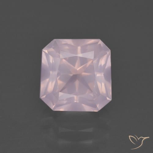 3.26ct Naturale Rosa chiaro Quarzo rosa, Taglio smeraldo, Trasparente