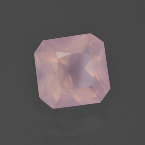 Quarzo rosa Rosa medio rosa naturale da 3.37 ct, Taglio smeraldo, Trasparente