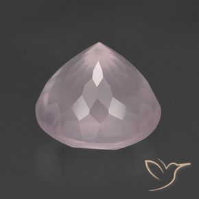 Quarzo rosa Rosa chiaro naturale da 10.68 ct, Rotondo, Trasparente