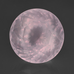 Quarzo rosa Rosa chiaro naturale da 13.33 ct, Taglio rotondo, Trasparente