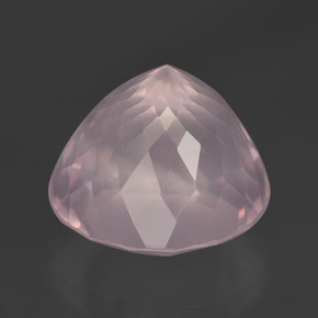 Quarzo rosa Rosa chiaro naturale da 13.33 ct, Taglio rotondo, Trasparente