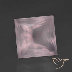 Quarzo rosa Rosa chiaro naturale da 6.71 ct, Quadrato, Trasparente