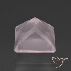 Quarzo rosa Rosa chiaro naturale da 6.71 ct, Quadrato, Trasparente