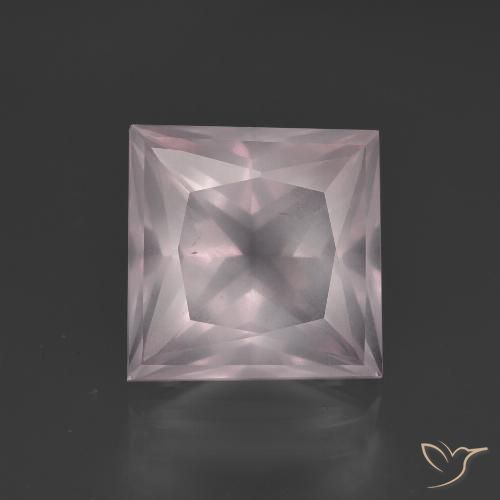 6.40ct Naturale Rosa molto chiaro Quarzo rosa, Quadrato, Trasparente