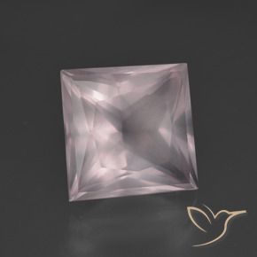 Quarzo rosa Rosa molto chiaro naturale da 6.40 ct, Quadrato, Trasparente