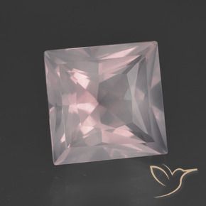 Quarzo rosa Rosa chiaro naturale da 5.77 ct, Quadrato, Trasparente