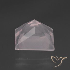 Quarzo rosa Rosa chiaro naturale da 5.77 ct, Quadrato, Trasparente