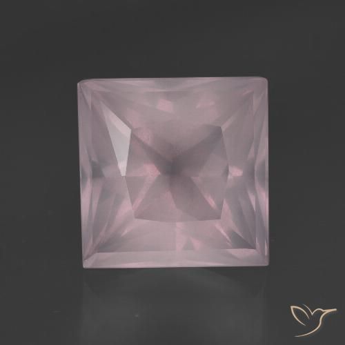 4.26ct Naturale Rosa chiaro Quarzo rosa, Quadrato, Trasparente