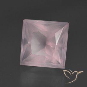 Quarzo rosa Rosa chiaro naturale da 4.26 ct, Quadrato, Trasparente
