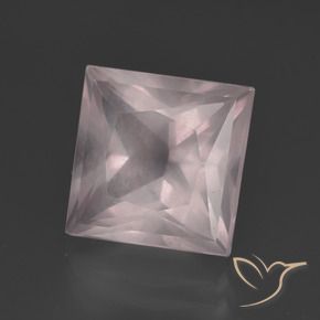 Quarzo rosa Rosa Molto Chiaro naturale da 5.46 ct, Quadrato, Trasparente