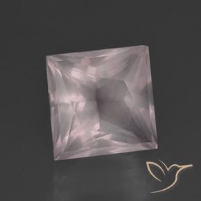 Quarzo rosa Rosa Molto Chiaro naturale da 5.60 ct, Quadrato, Trasparente