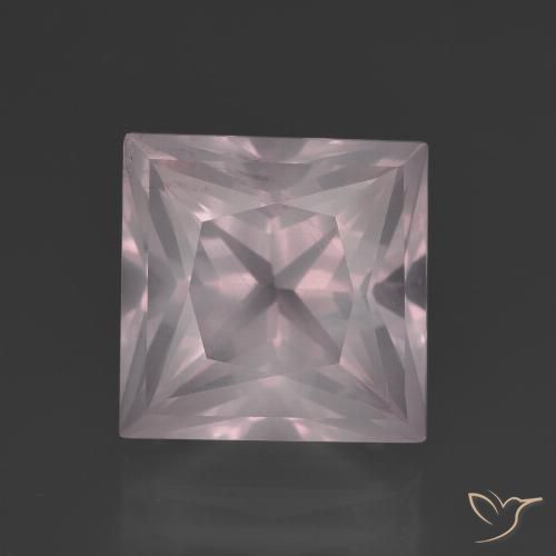 5.63ct Naturale Rosa Molto Chiaro Quarzo rosa, Quadrato, Trasparente