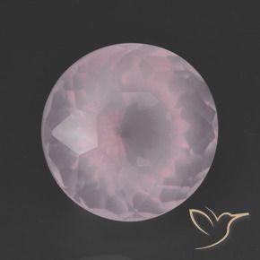Quarzo rosa Rosa chiaro naturale da 6.88 ct, Rotondo, Trasparente