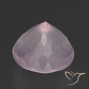 Quarzo rosa Rosa chiaro naturale da 6.88 ct, Rotondo, Trasparente