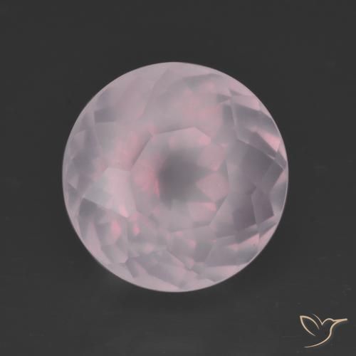 Quarzo rosa Rosa Molto Chiaro naturale da 6.87 ct, Rotondo, Trasparente