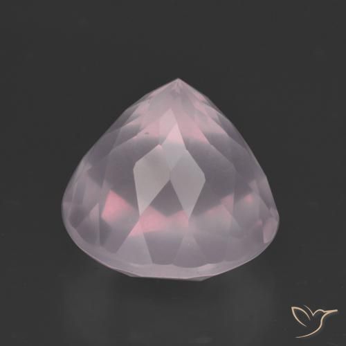 Quarzo rosa Rosa Molto Chiaro naturale da 6.87 ct, Rotondo, Trasparente