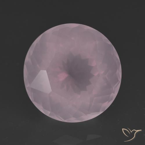 9.32ct Naturale Rosa gomma da masticare Quarzo rosa, Rotondo, Trasparente