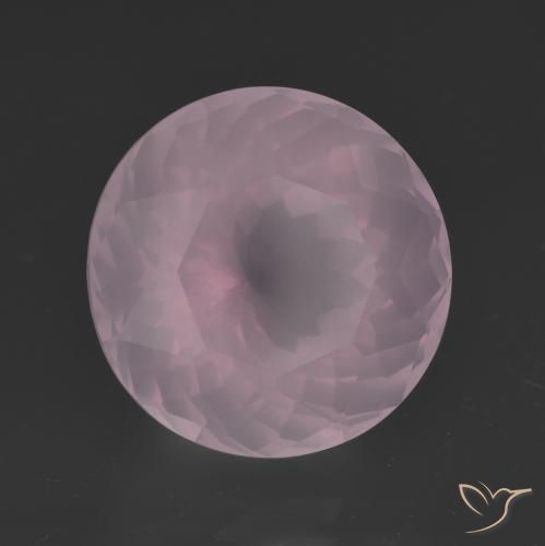Quarzo rosa Rosa gomma da masticare naturale da 9.32 ct, Rotondo, Trasparente