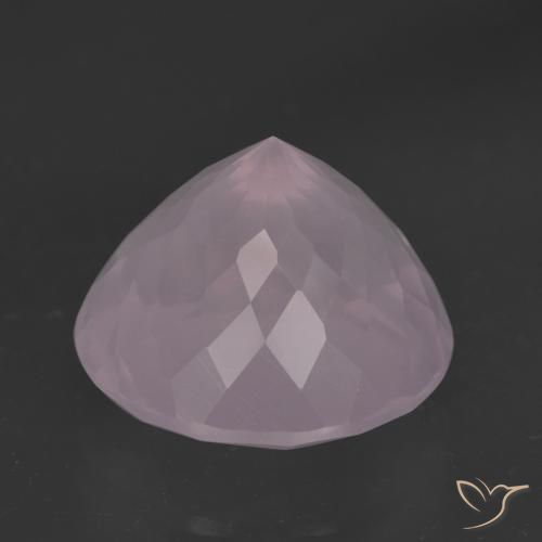Quarzo rosa Rosa gomma da masticare naturale da 9.32 ct, Rotondo, Trasparente