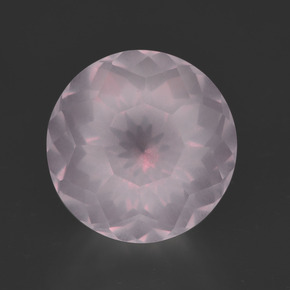 Quarzo rosa Rosa chiaro naturale da 5.82 ct, Taglio rotondo, Trasparente