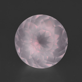 Quarzo rosa Rosa chiaro naturale da 5.82 ct, Taglio rotondo, Trasparente