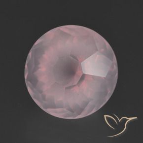 Quarzo rosa Rosa chiaro naturale da 7.65 ct, Rotondo, Trasparente
