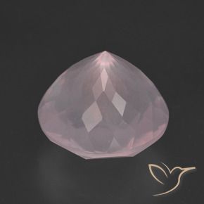 Quarzo rosa Rosa chiaro naturale da 7.65 ct, Rotondo, Trasparente