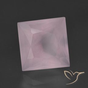 Quarzo rosa Rosa gomma da masticare naturale da 4.96 ct, Quadrato, Trasparente