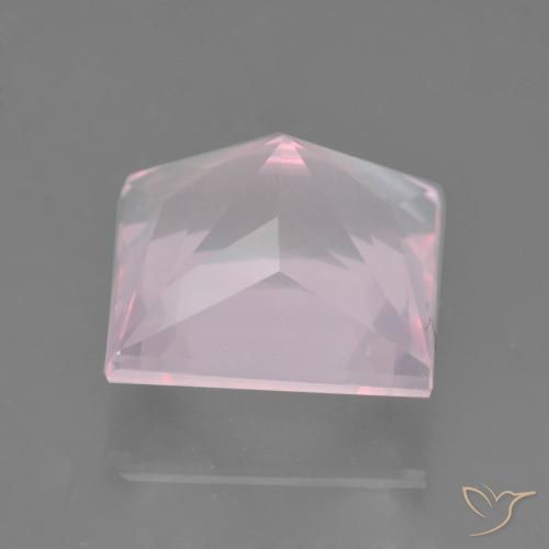 Quarzo rosa Rosa chiaro naturale da 5.34 ct, Quadrato, Trasparente