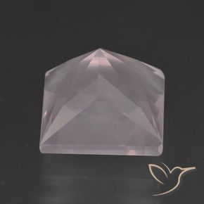 Quarzo rosa Rosa chiaro naturale da 6.35 ct, Quadrato, Trasparente