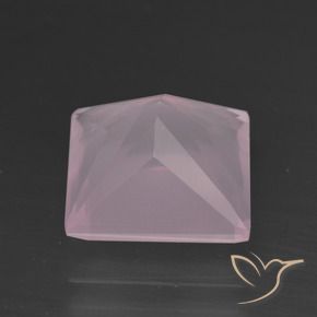 Quarzo rosa Rosa chiaro naturale da 4.47 ct, Quadrato, Trasparente