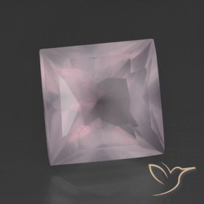 Quarzo rosa Rosa chiaro naturale da 7.22 ct, Quadrato, Trasparente
