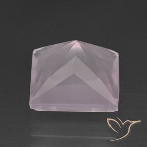 Quarzo rosa Rosa chiaro naturale da 7.22 ct, Quadrato, Trasparente