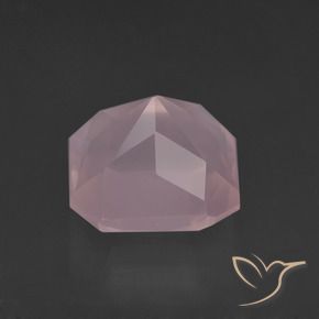 Quarzo rosa Rosa rosa naturale da 8.63 ct, Ottagonale / Taglio smeraldo, Trasparente