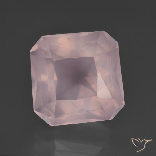 10.31ct Naturale Rosa chiaro Quarzo rosa, Taglio smeraldo, Trasparente