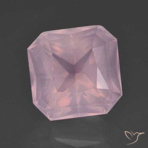 9.50ct Naturale Rosa medio rosa Quarzo rosa, Taglio smeraldo, Trasparente