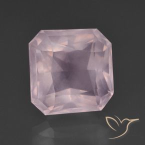 Quarzo rosa Rosa chiaro naturale da 8.63 ct, Ottagonale / Taglio smeraldo, Trasparente