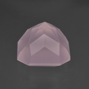 Quarzo rosa naturale rosa da 9,56 ct, taglio smeraldo, trasparente
