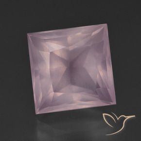 Quarzo rosa Rosa chiaro naturale da 9.15 ct, Quadrato, Trasparente